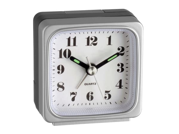 TFA-Dostmann 98.1079, Quartz vekkerklokke, firkant, 12 timers, Analog, Batteri, AA