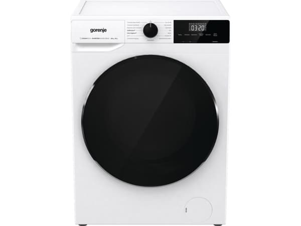 Gorenje WD2A164ADPS/DE, Frontmatet, Frittstående, Hvit, Venstre, Sort, Sort