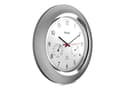 Miniatyrbilde 3 av 5: Mebus 19454, Vegg, Digital clock, Rund, Sølv, Hvit, Plast, Moderne