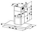 Miniatyrbilde 2 av 3: FABER S.p.A. Stilo Comfort WH Matt A60 Wall-mounted White 690 m³/h