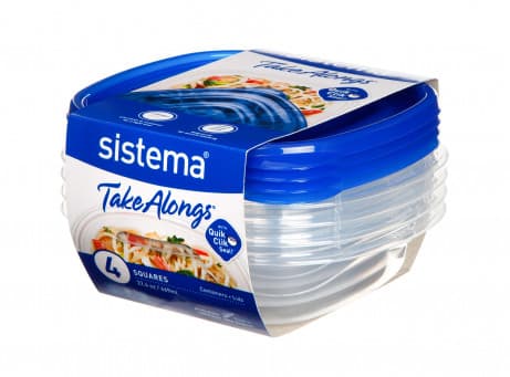 Sistema TakeAlongs, Boks, Rektangulær, 0,669 l, Blå, Gjennomsiktig, New Zealand, 175 mm