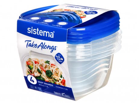 Sistema TakeAlongs, Boks, Rektangulær, 1,2 l, Blå, Gjennomsiktig, New Zealand, 175 mm