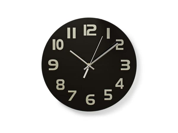 Nedis CLWA006GL30BK, Vegg, Rund, Sort, Glass, Moderne, AA