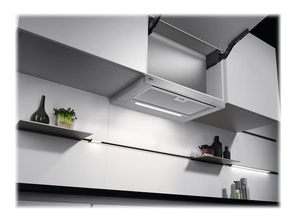 AEG DPS3640AM - Kåpa - teleskopisk - bredd: 59.8 cm - djup: 30 cm - utsug och återcirkulering (med extra återcirkuleringssats) - grå