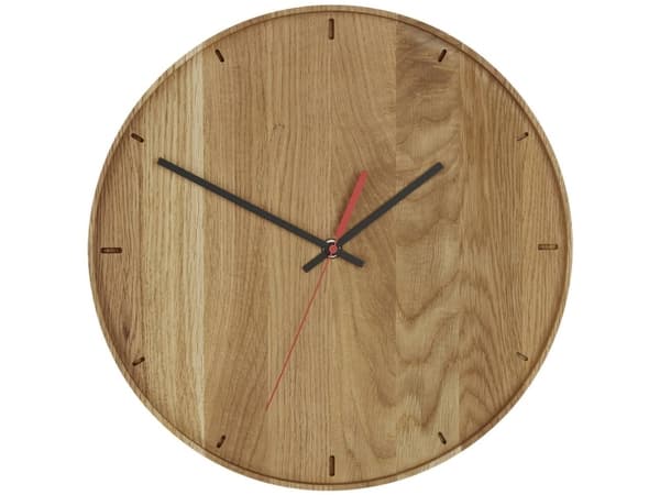 TFA Dostmann 60.3070.01 Kvarts veggklokke 350 mm x 40 mm Ekte eik (60.3070.01)