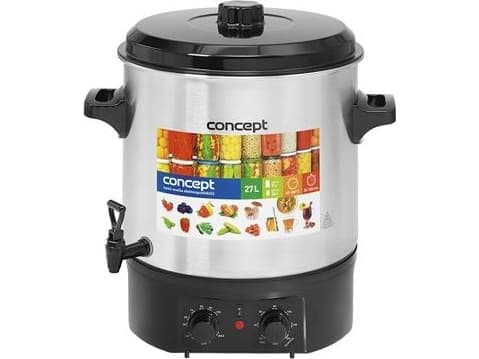 Concept ZH0030, 27 l, 50 °C, 100 °C, Sort, Rustfritt stål, Kraft indikator, 2000 W