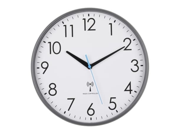 TFA-Dostmann 60.3549.10, Vegg, Analoge klokker, Rund, Grå, Plast, Voksne