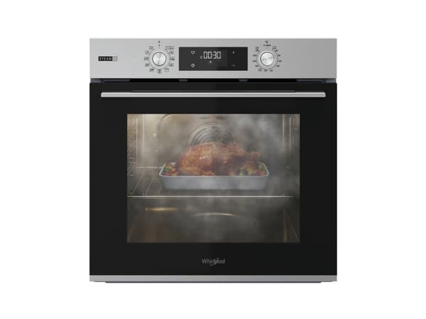 Whirlpool OMSK58HU1SX, Keskikokoinen, Sähköuuni, 71 L, 71 L, Pakotettu tuuletin, Hydrolyyttinen