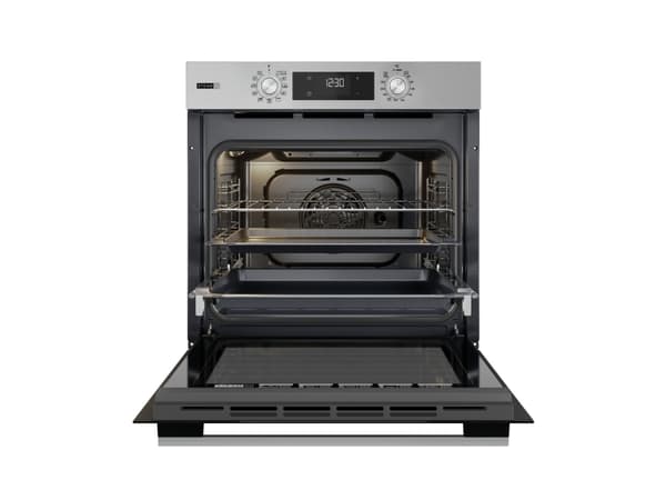 Whirlpool OMSK58HU1SX, Keskikokoinen, Sähköuuni, 71 L, 71 L, Pakotettu tuuletin, Hydrolyyttinen