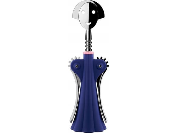 Alessi Anna G., Vinget korketrekker, Blå, Rustfritt stål, 70 mm, 245 mm