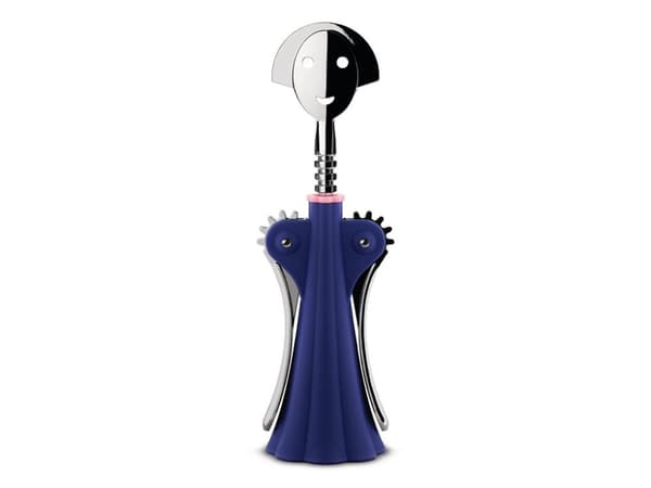 Alessi Anna G., Vinget korketrekker, Blå, Rustfritt stål, 70 mm, 245 mm