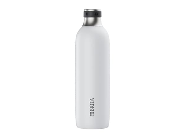 Brita 1046735, Karboneringsflaske, Rustfritt stål, Hvit, Rustfritt stål, 0,9 ml, BRITA sodaTRIO, sodaTRIO pro, 1 stykker