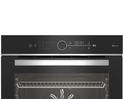Beko BBIM13400XPSW, Medium, 72 l, 72 l, Pyrolytisk, Innebygget, Sort, Rustfritt stål