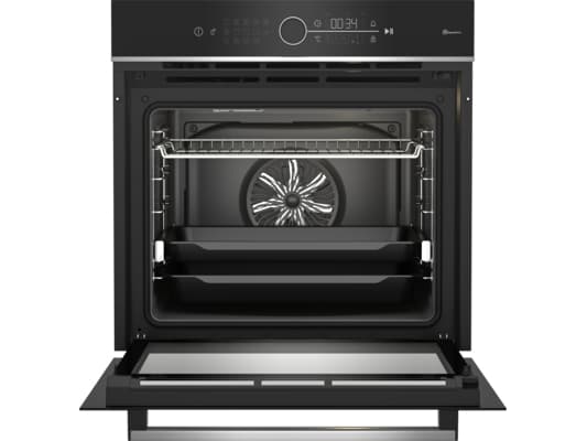 Beko BBIM13400XPSW, Medium, 72 l, 72 l, Pyrolytisk, Innebygget, Sort, Rustfritt stål