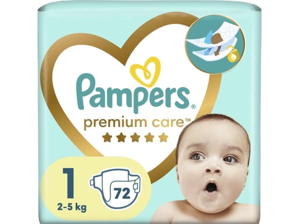 Pampers Premium Care blöjor 1, 2-5 kg, 72 st.