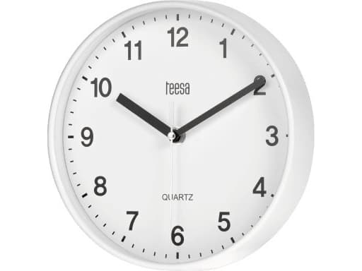 Teesa Veggklokke 20 cm hvit