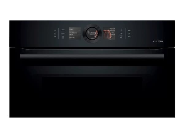 Bosch Serie | 8 accent | linje HNG8764C7 - Kombinationsugn - med ångfunktion - inbyggd - Wi-Fi - nisch - bredd: 56 cm - djup: 55 cm - höjd: 58,5 cm - Svart