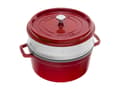 Miniatyrbilde 2 av 2: ZWILLING STAUB LA COCOTTE, Stekeform, Rund, Støpejern, Keramisk, Gass, Halogen, Induksjon, Forseglet Plate, Kirsebær (frukt), Emalje