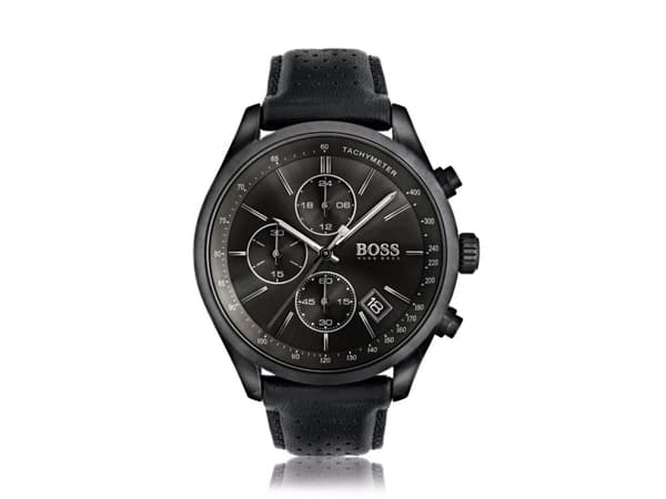 HUGO BOSS 7613272231077, Mies, Ruostumaton teräs, Musta