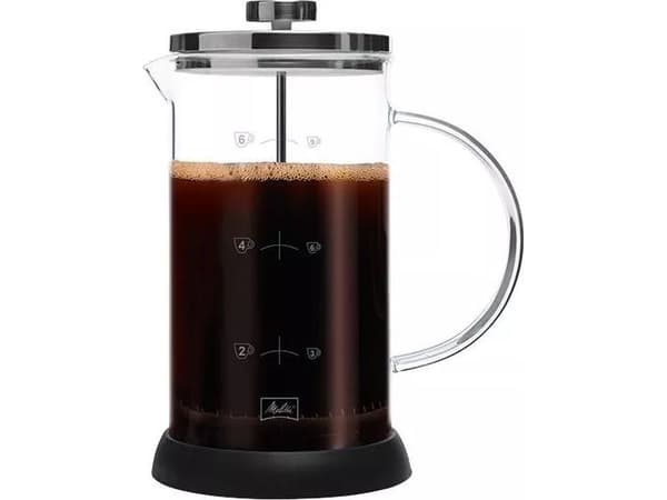 Melitta 6713355, Musta, Läpinäkyvä, 8 kuppia, Lasi, Ruostumaton teräs, Lasi, 151 mm, 120 mm