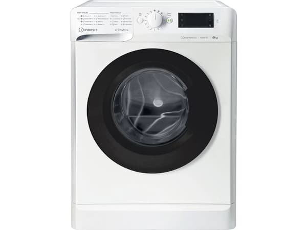 Indesit MTWSE 61294 WK EE, frontlast, 6 kg, B, 1200 o/min, C, hvit