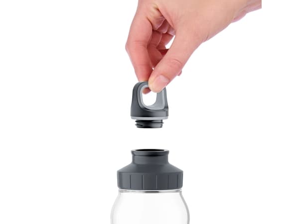 EMSA KW DRINK2GO N31001, 700 ml, Daglig användning, Svart, Transparent, Glas, Skruvlock, Polypropylen (PP)