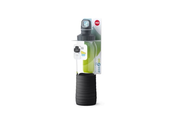 EMSA KW DRINK2GO N31001, 700 ml, Daglig användning, Svart, Transparent, Glas, Skruvlock, Polypropylen (PP)