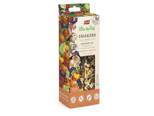 Vita Herbal Smakers Grandfather's orchard for rodents and rabbits, 90g, 5 pcs.display