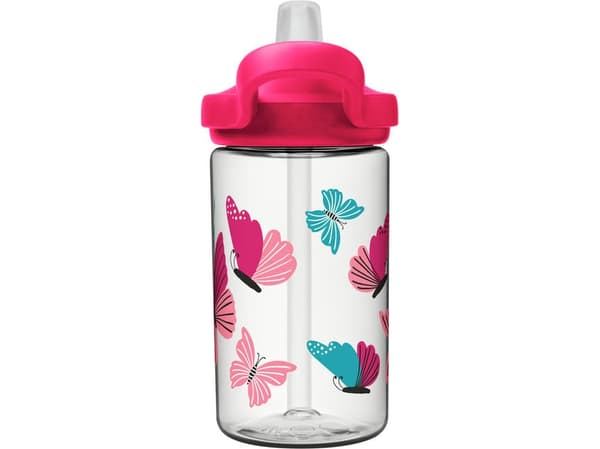 CamelBak 2472102041, 400 ml, Päivittäinen käyttö, Musta, Sininen, Vaaleanpunainen, Läpinäkyvä, Tritan, Colorblock Butterflies, Lapsi