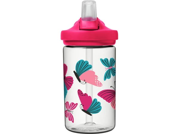 CamelBak 2472102041, 400 ml, Päivittäinen käyttö, Musta, Sininen, Vaaleanpunainen, Läpinäkyvä, Tritan, Colorblock Butterflies, Lapsi