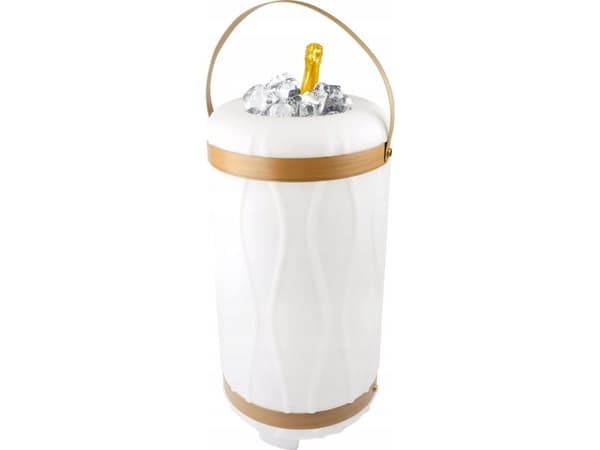 Schwaiger Beverage Cooler RGB-LED, BT-Box, 2600mAh, IP44, valkoinen/gol