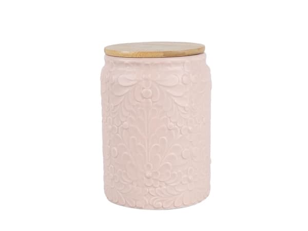 Domoletti Canist Bamb Lokk Rosa 10,7X16,2Cm 1100Ml