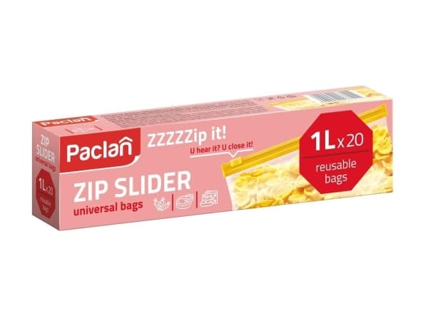 Paclan Zip Slide Universalvesker 1Lx20stk 137110