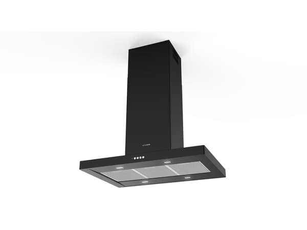 FABER S.p.A. STILO COMFORT ISOLA BK MATT A90, 700 m³/t, eksos/resirkulering, B, A, C, 69 dB Sort