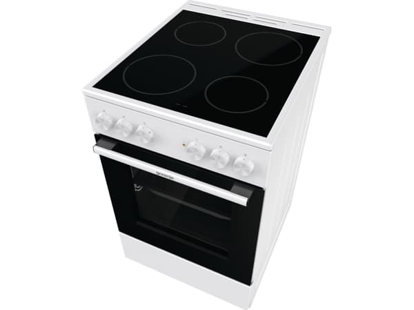 Gorenje GEC5A21WG, Frittstående komfyr, Hvit, Rotasjon, Hvit, Rustfritt stål, Stål