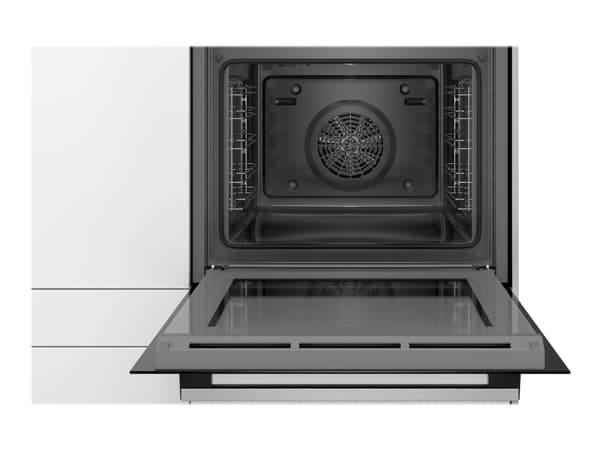 Siemens iQ100 HB510ABR1 - Ovn - innebygd - fordypning - bredde: 56 cm - dybde: 55 cm - høyde: 58.5 cm - Klasse A - rustfritt stål
