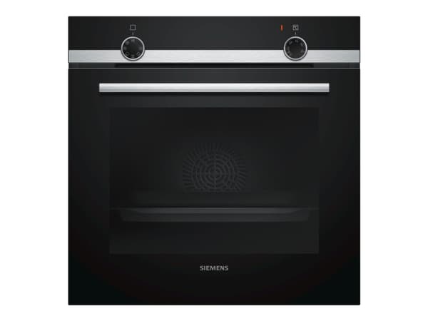 Siemens iQ100 HB510ABR1 - Ovn - innebygd - fordypning - bredde: 56 cm - dybde: 55 cm - høyde: 58.5 cm - Klasse A - rustfritt stål