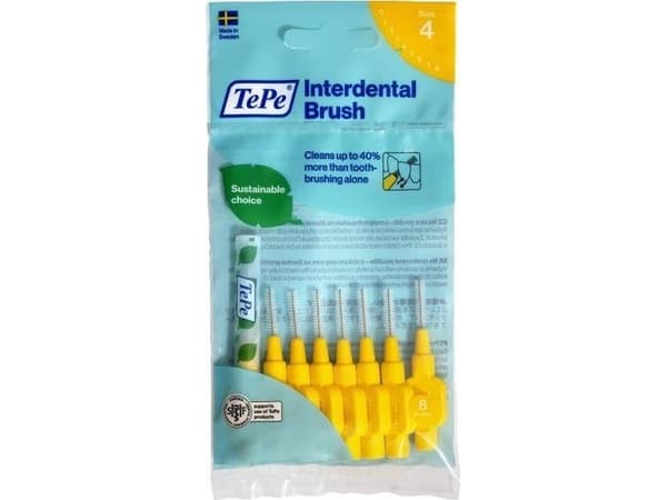 TePe Original interdentalbørster 0,7mm Gul 8 stk
