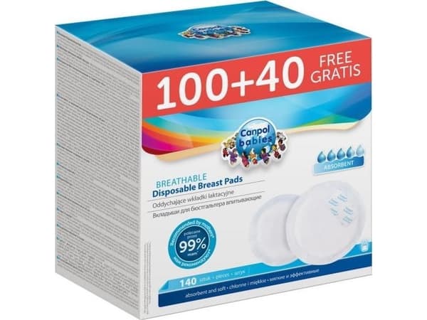 Canpol Ammeinnlegg med limstrimmel 100+ 40 stk Canpol