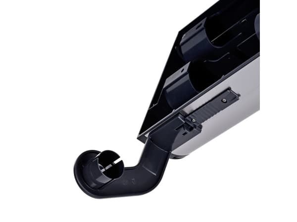 Leifheit 25793, Väggmonterad pappershanddukshållare, Svart, Rostfritt stål, Rostfritt stål, 28 cm, Rektangel, Plast- och aluminiumfolie