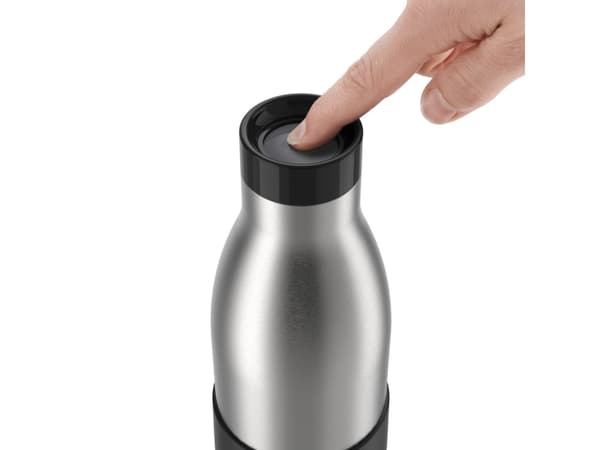 Tefal Bludrop Sleeve N3111110, 700 ml, Daglig bruk, Fitness, Turgåing, Idretter, Sort, Rustfritt stål, Rustfritt stål, 24 timer, 12 timer