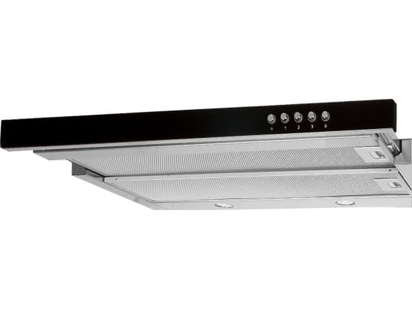Akpo WK-7 Light Glass, 220 m³/t, Ducted/Resirkulerende, 52 dB, 60 dB, Bygd under, Sort, Rustfritt stål
