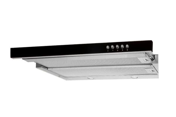 Akpo WK-7 Light Glass, 220 m³/t, Ducted/Resirkulerende, 52 dB, 60 dB, Bygd under, Sort, Rustfritt stål
