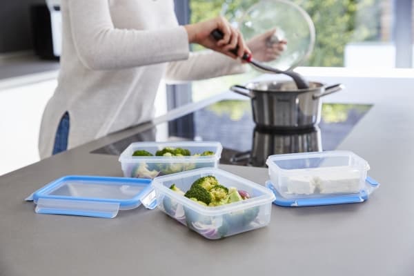 Tefal MasterSeal N10307, Låda, Rektangulär, 0,8 l, Blå, Transparent, Tyskland, 138 mm