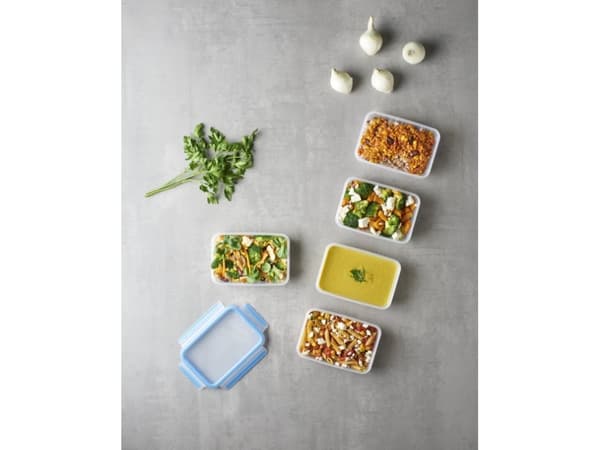 Tefal MasterSeal N10307, Låda, Rektangulär, 0,8 l, Blå, Transparent, Tyskland, 138 mm