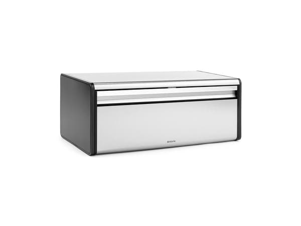 Brabantia Matte Steel Fall Front Bread Box, Rektangulär, Rostfritt stål, 463 mm, 249 mm, 186 mm, 2,3 kg