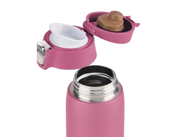 EMSA Light Mug, Rosa, Rustfritt stål, Polypropylen (PP), 400 ml, 6,6 cm, 196 mm