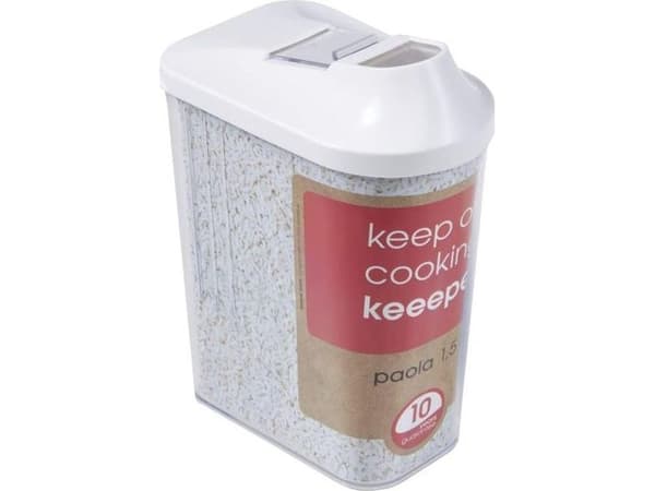 keeper skjenkeboks "paola", 1,5 liter, hvit / gjennomsiktig ren gjennomtømming trinnløst justerbar - 1 stk (1048310000000)