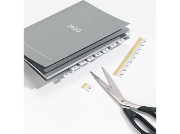 Durable Tabfix, Numerovälilehti, Läpinäkyvä, 2 linjat, 10 mm, 20 cm