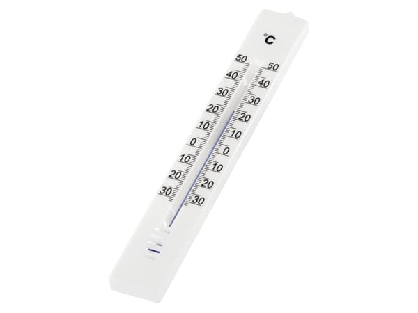 Hama 00186402, Væskebasert miljøtermometer, Inne/Ute, °C, -30 - 50 °C, Analog, Hvit